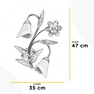 ONLI - Zidna svjetiljka ALGA 2xE14/6W/230V brončana