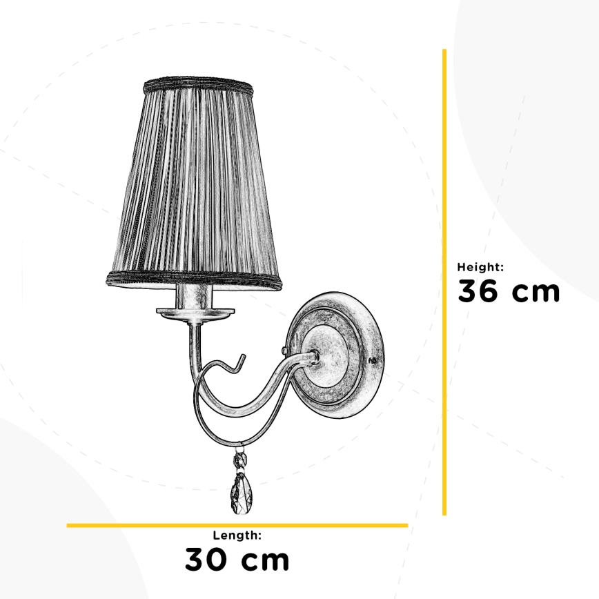 ONLI - Zidna svjetiljka DELIA 1xE14/6W/230V