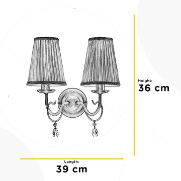 ONLI - Zidna svjetiljka DELIA 2xE14/6W/230V