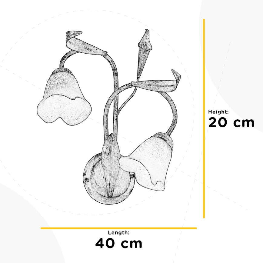 ONLI - Zidna svjetiljka LUCREZIA 2xE14/6W/230V krem