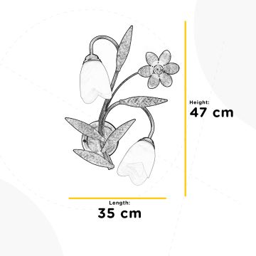 ONLI - Zidna svjetiljka SONIA 2xE14/6W/230V