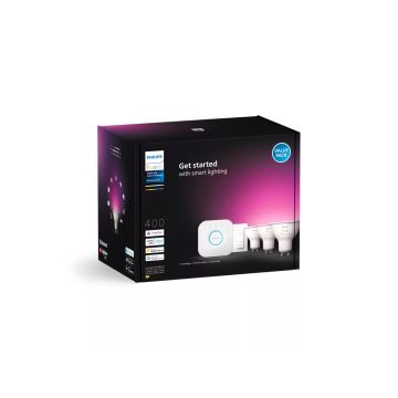 Osnovni set Philips Hue WHITE AND COLOR AMBIANCE 3xGU10/4,2W/230V 2000-6500K + uređaj za povezivanje