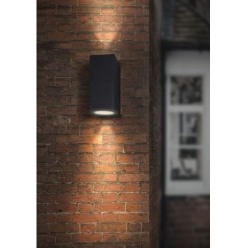 Vanjska zidna svjetiljka HUGO 2xGU10/10W/230V IP44