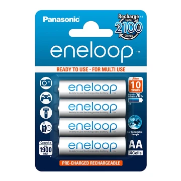 Panasonic Eneloop BK-3MCCE - 4kom punjive baterije AA Eneloop NiMH/1,2V/1900mAh