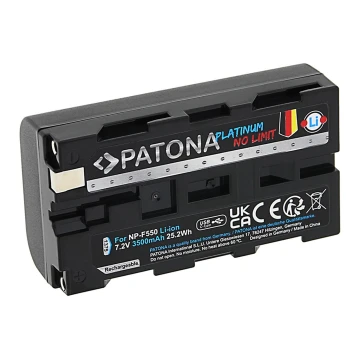 PATONA - Baterija Sony NP-F550/F330/F570 3500mAh Li-Ion Platinum USB-C punjenje