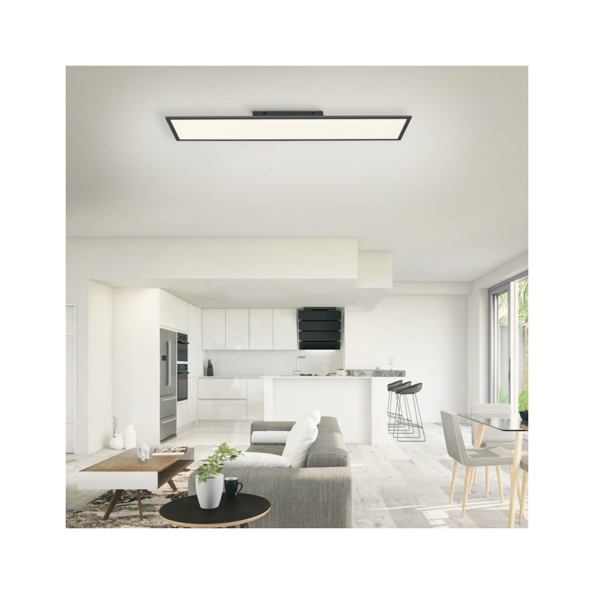 Paul Neuhaus 16533-16-O - LED Prigušivi ugradbeni panel FLAT LED/24W/230V 2700-5000K crna + daljinski upravljač