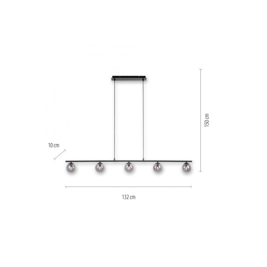Paul Neuhaus 2026-18 - LED luster na sajli WIDOW 5xG9/3W/230V