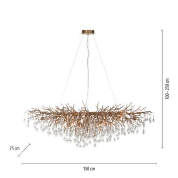 Paul Neuhaus 2031-11 - Luster na sajli ICICLE 15xG9/40W/230V