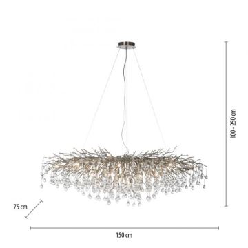 Paul Neuhaus 2031-55 - Luster na sajli ICICLE 15xG9/40W/230V