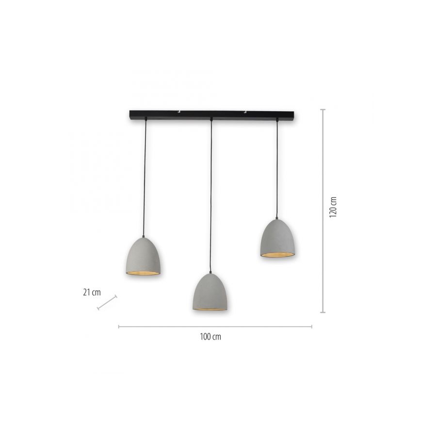 Paul Neuhaus 2233-22 - Luster na sajli ETON 3xE27/40W/230V