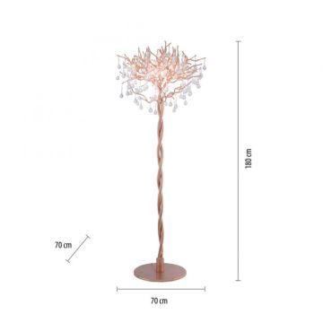 Paul Neuhaus 232-11 - Podna lampa ICICLE 5xG9/40W/230V bakrena