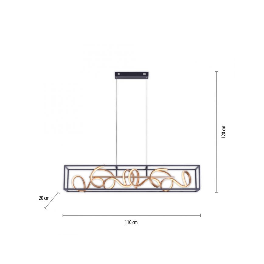 Paul Neuhaus 2416-18 - LED Prigušivi luster na sajli SELINA 4xLED/10,2W/230V