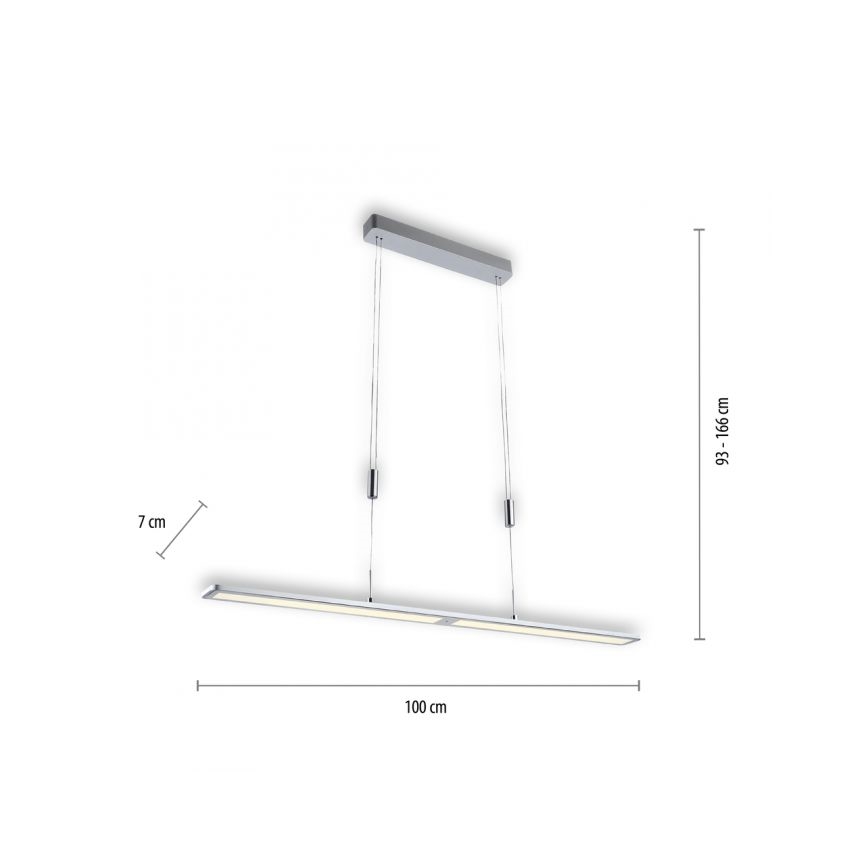 Paul Neuhaus 2565-95 - LED Prigušivi luster na sajli sa senzorom NIKA LED/35W/230V