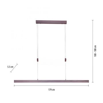 Paul Neuhaus 2568-24 - LED Prigušivi luster na sajli ADRIANA LED/14W/230V 2700-5000K