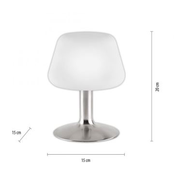 Paul Neuhaus 4078-55 - LED Prigušiva stolna lampa na dodir TILL 1xG9/3W/230V mat krom