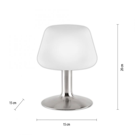 Paul Neuhaus 4078-55 - LED Prigušiva stolna lampa na dodir TILL 1xG9/3W/230V mat krom