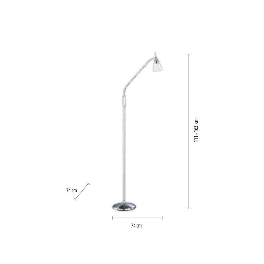 Paul Neuhaus 430-55 - LED Prigušiva podna lampa s upravljanjem na dodir PINO 1xG9/28W/230V mat krom