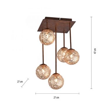 Paul Neuhaus 6234-48 - Viseći luster GRETA 5xG9/40W/230V