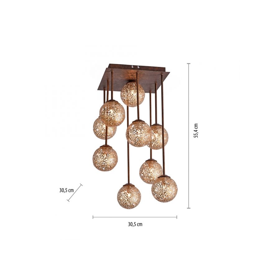 Paul Neuhaus 6238-48 - Viseći luster GRETA 9xG9/40W/230V