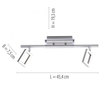 Paul Neuhaus 6958-55 - LED Reflektorska svjetiljka INIGO 2xLED/4,2W/230V