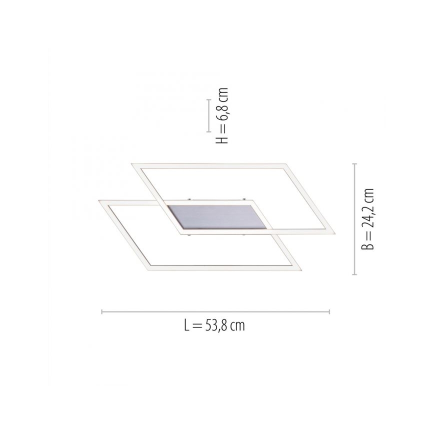 Paul Neuhaus 8192-55 - LED Prigušivi luster za površinsku ugradnju INIGO 2xLED/12W/230V