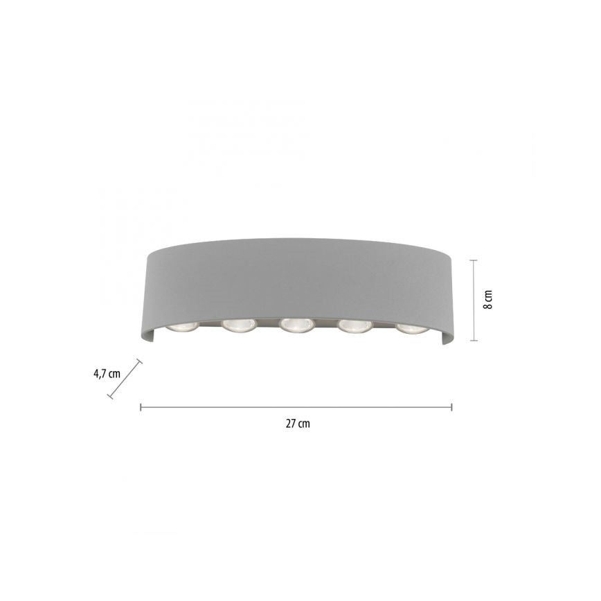 Paul Neuhaus 9489-21 - LED Vanjska zidna svjetiljka CARLO 10xLED/0,8W/230V IP54