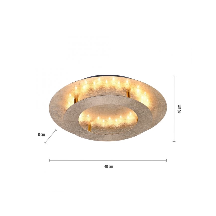 Paul Neuhaus 9620-12 - LED Stropna svjetiljka NEVIS LED/18W/230V zlatna