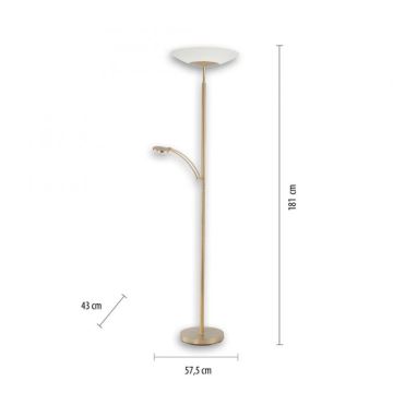 Paul Neuhaus - 655-60 - LED Prigušiva podna lampa ALFRED 1xLED/28W/230V+1xLED/4W/230V mjed