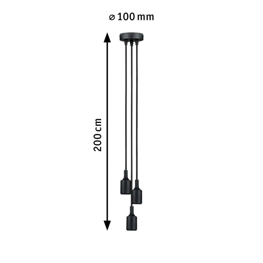 Paulmann 50382 - 3xE27/60W Kabel za napajanje KETIL 230V