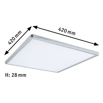 Paulmann 71009 - LED/22W Prigušivi panel ATRIA 230V 4000K 42x42 cm mat krom