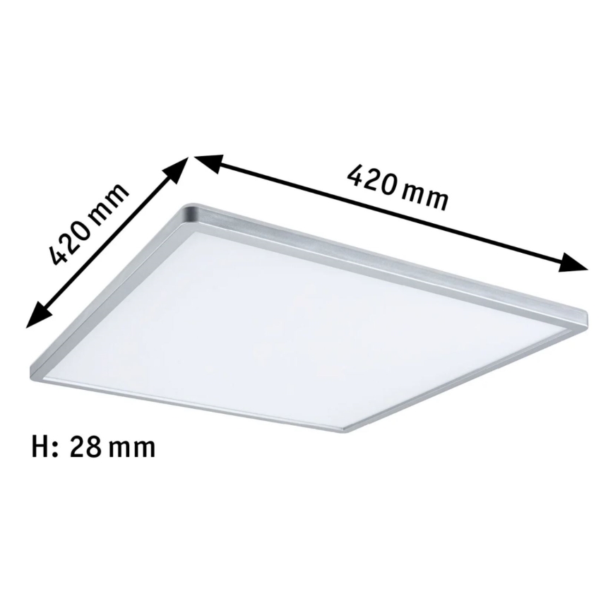 Paulmann 71009 - LED/22W Prigušivi panel ATRIA 230V 4000K 42x42 cm mat krom