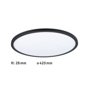 Paulmann 71013 - LED/22W Prigušivi panel ATRIA 230V 4000K pr. 42 cm crna