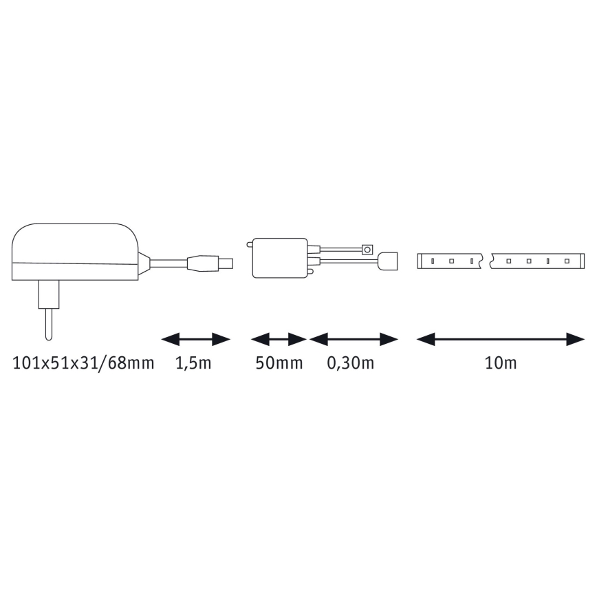 Paulmann 78979 - LED RGB/26W Prigušiva traka SIMPLED 7,5m 230V + DO