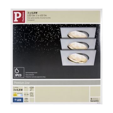 Paulmann 92773 - SET LED/6,8W Ugradbena svjetiljka za kupaonicu COIN 230V