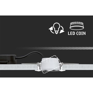 Paulmann 92970 - LED/4,2W IP23 Prigušiva ugradbena svjetiljka za kupaonicu COIN 230V