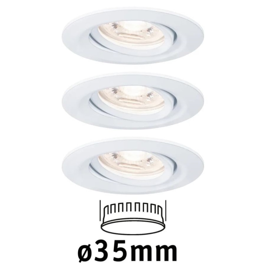 Paulmann 92971 - SET 3x LED/4,2W IP23 Prigušiva ugradbena svjetiljka za kupaonicu NOVA 230V
