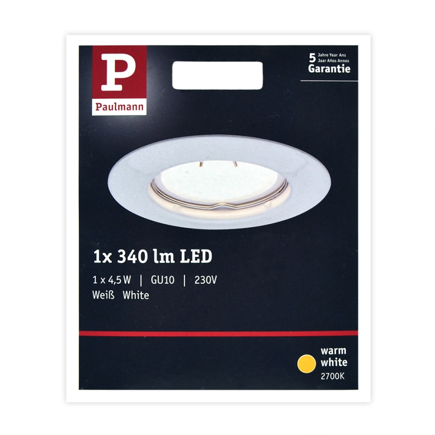 Paulmann 93658 - LED-GU10/4,5W Ugradbena svjetiljka 230V