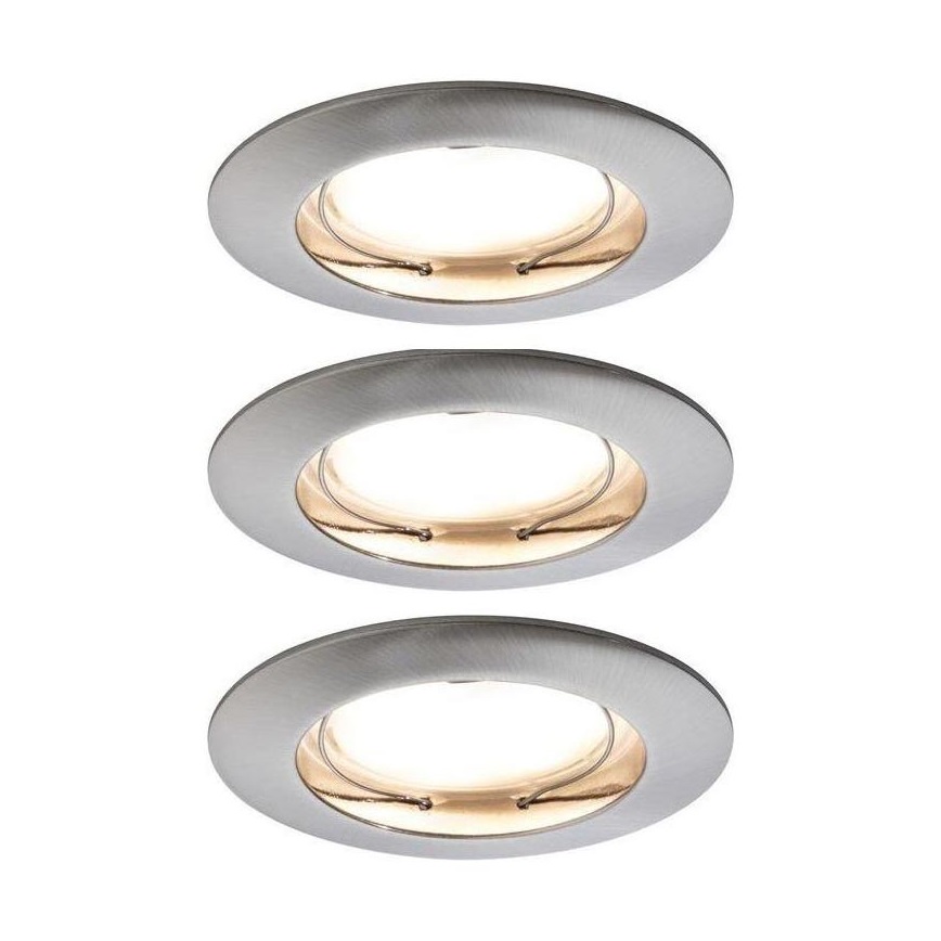 Paulmann 93958 - SET 3x LED/6,8W IP44 Prigušiva ugradbena svjetiljka za kupaonicu COIN 230V