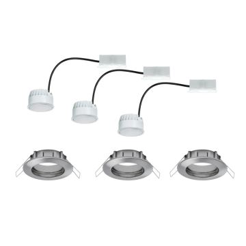 Paulmann 93976 - SET 3xLED/6,8W IP44 Ugradbena svjetiljka za kupaonicu COIN 230V