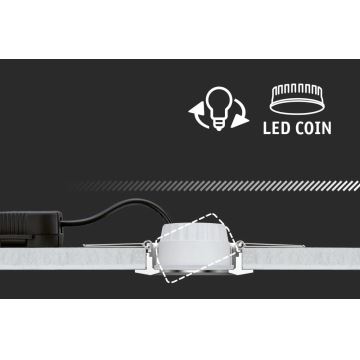 Paulmann 93976 - SET 3xLED/6,8W IP44 Ugradbena svjetiljka za kupaonicu COIN 230V