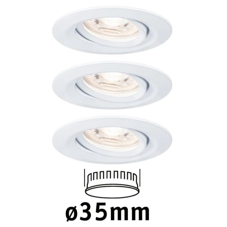 Paulmann 94293 - SET 3xLED/4W IP23 Ugradbena svjetiljka za kupaonicu COIN 230V