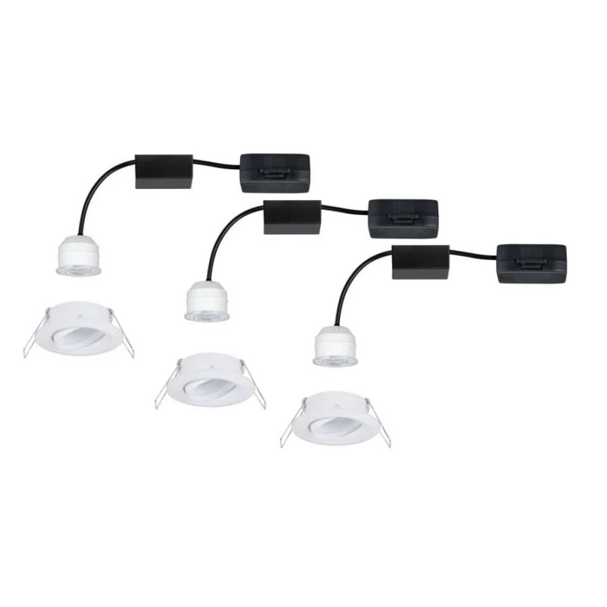 Paulmann 94293 - SET 3xLED/4W IP23 Ugradbena svjetiljka za kupaonicu COIN 230V