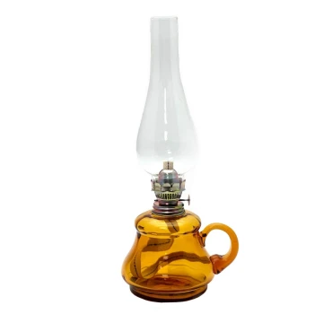 Petrolejska lampa TEREZA 34 cm amber