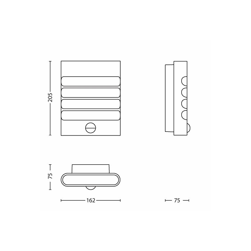 Philips - LED vanjska rasvjeta sa senzorom 1xLED/3W IP44