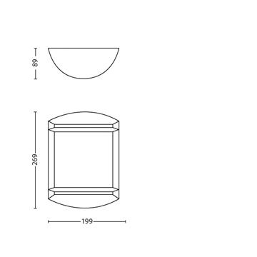 Philips - Vanjska zidna svjetiljka 1xLED/6W/230V IP44