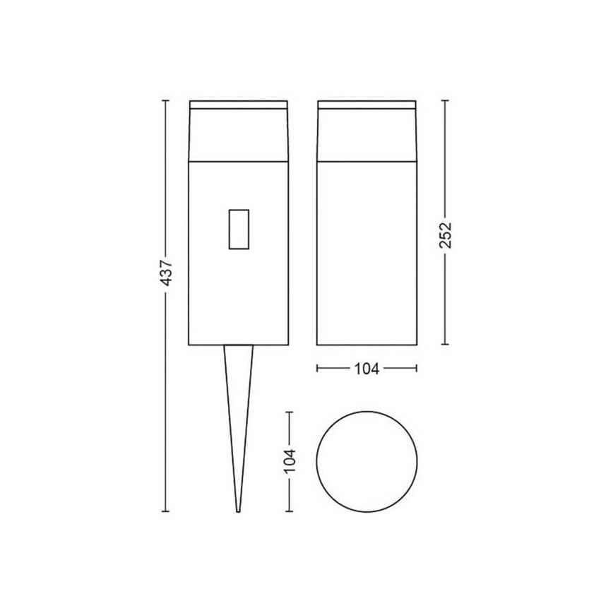 Philips - LED RGB Prigušiva vanjska lampa Hue CALLA LED/8W/24V IP65