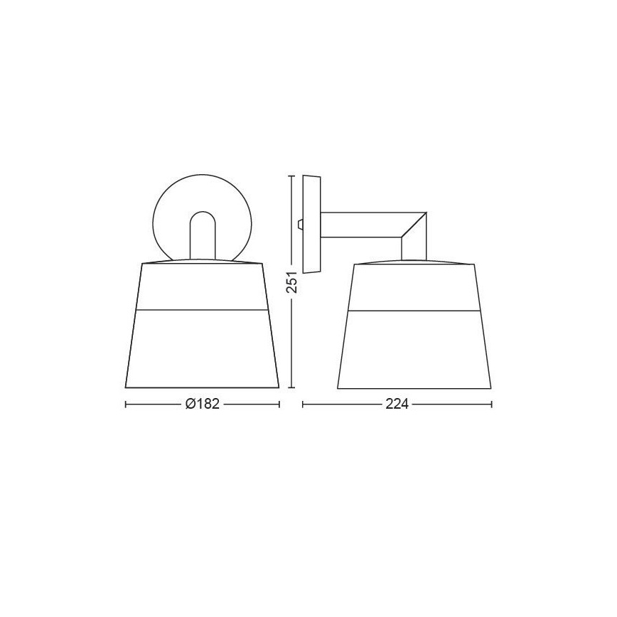 Philips - LED RGBW Prigušiva vanjska zidna svjetiljka Hue ATTRACT LED/8W/230V 2000-6500K IP44