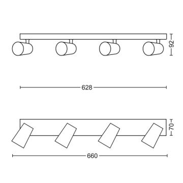 Philips - LED Reflektorska svjetiljka 4xGU10/5,5W/230V