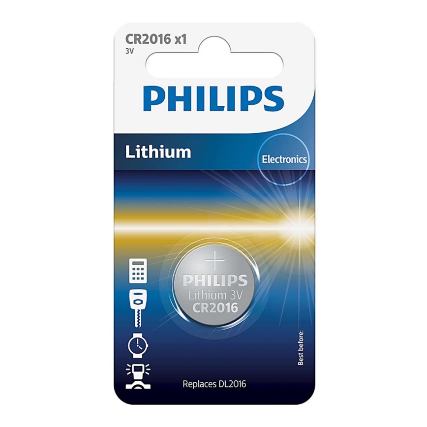 Philips CR2016/01B - Litijska gumbasta baterija CR2016 MINICELLS 3V 90mAh