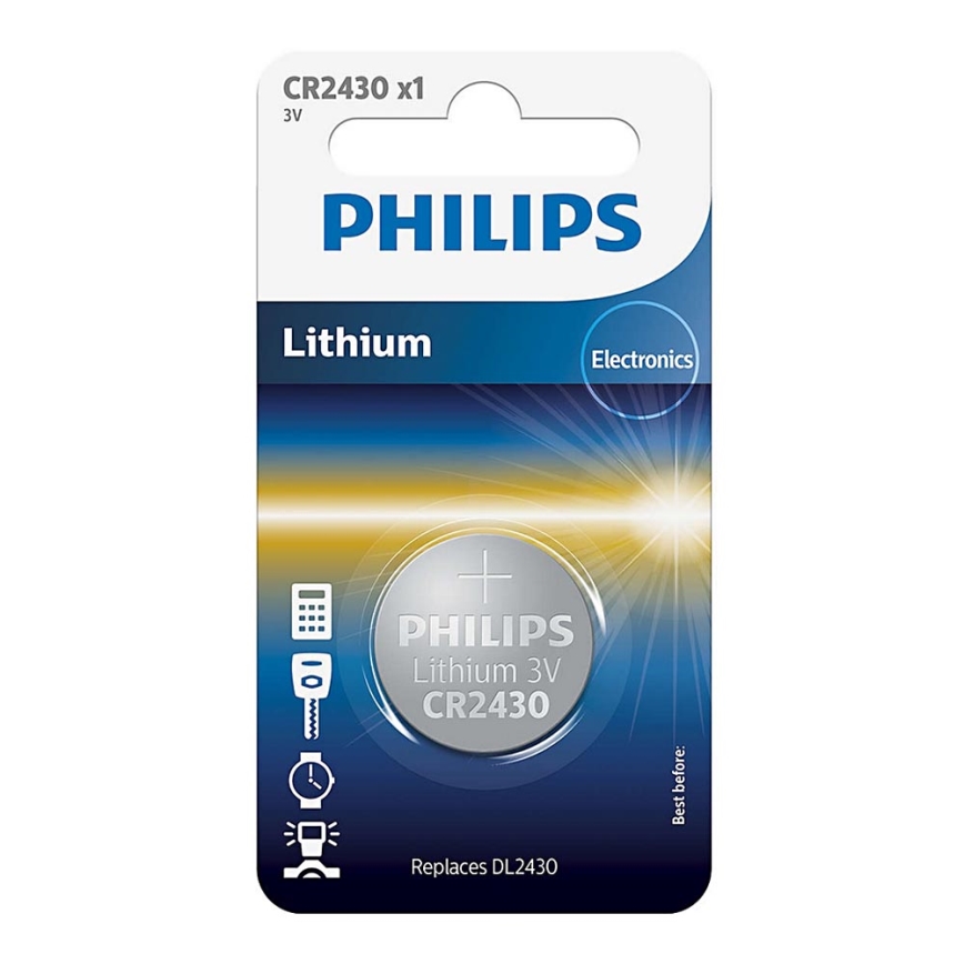 Philips CR2430/00B - Litijska gumbasta baterija CR2430 MINICELLS 3V 300mAh